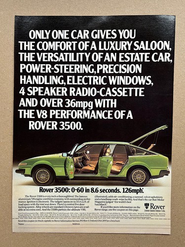 Rover sd1 3500 memorabilia - 3500,