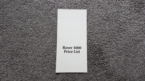 Rover 3500 price - rover, list