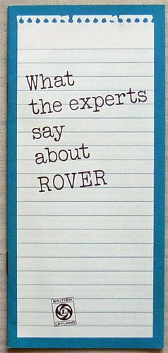 Rover press comments brochure - rover,