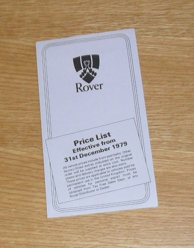 Rover sd1 price - rover,