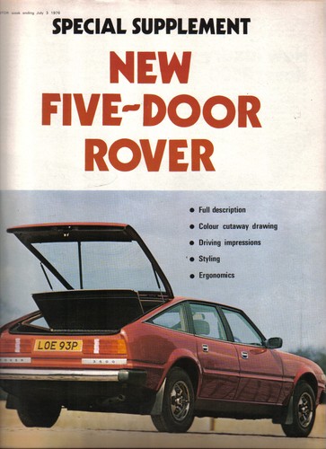 Rover 3500 sd1 launch - rover,