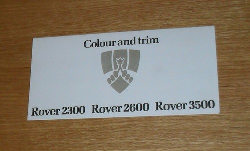Rover 2300 2600 - , 3500