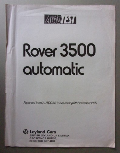 Rover 3500 automatic orig - automatic, 1976