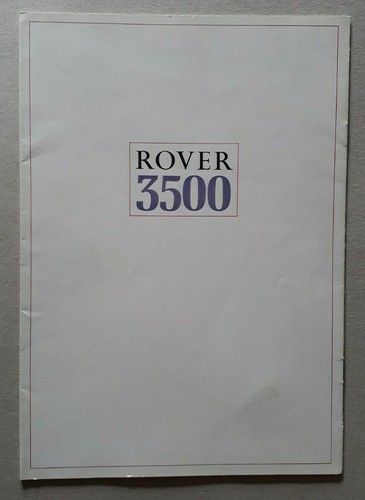 Rover 3500 brochure 1971 - brochure, c.1971